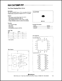 HA13475MP datasheet: 4.5 A,  three-phase stepping motor driver HA13475MP
