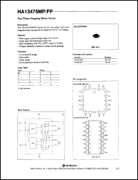 HA13475FP datasheet: 4.5 A,  three-phase stepping motor driver HA13475FP