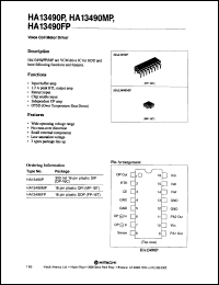 HA13490FP datasheet: 1.2 A, voice coll motor driver HA13490FP