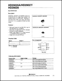 HD29028FP datasheet: 9 V, dual CCD driver HD29028FP