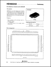 HD49224A datasheet: 0.3-7 V, error detection, correction LSI for data/DAT HD49224A