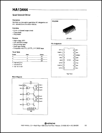 HA13444 datasheet: 7 V, quad solenoid driver HA13444