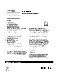 SCC68070CCB datasheet: 15 MHz, 16/31-bit microprocessor SCC68070CCB