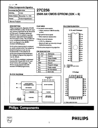 27C256-17FA datasheet: 2-7 V, 256K-bit CMOS EPROM (32Kx8) 27C256-17FA