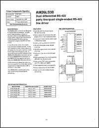 AM26LS30CD datasheet: 6 V, dual differential RS-422 party line/quad single-ended RS-423 line driver AM26LS30CD