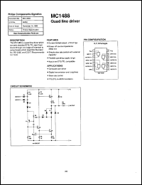 MC1488N datasheet: 15 V, quad line driver MC1488N