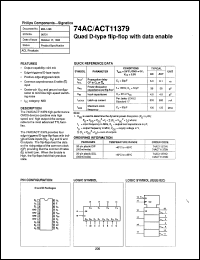 74ACT11379N datasheet: 5 V, quad D-type flip-flop with data enable 74ACT11379N
