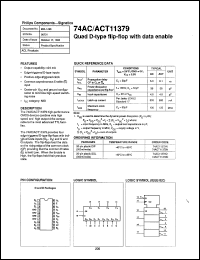 74AC11379N datasheet: 5 V, quad D-type flip-flop with data enable 74AC11379N