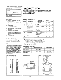 74ACT11470D datasheet: 5 V, octal transceiver/register with dual enable (3-state) 74ACT11470D
