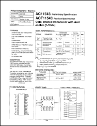74AC11543D datasheet: 5 V, octal latched transceiver with dual enable (3-state) 74AC11543D