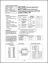 74ACT11544D datasheet: 5 V, octal latched transceiver with dual enable (3-state), INV 74ACT11544D