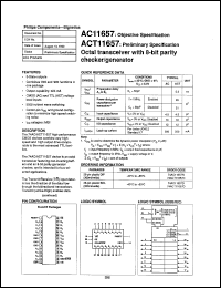 74ACT11657N datasheet: 5 V, octal transceiver with 8-bit parity checker/generator 74ACT11657N