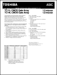 TC11L005 datasheet: 500 usable gate, 1.5 micron, CMOS gate array TC11L005
