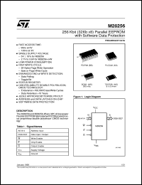 M28256 datasheet: 256K (32K X8) PARALLEL EEPROM WITH SOFTWARE DATA PROTECTION M28256