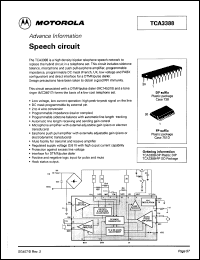 TCA3388-DP datasheet: Speech circuit. TCA3388-DP