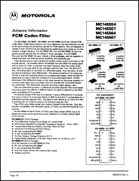 MC145554L datasheet: PCM codec/filter. MC145554L