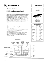 MC145611P datasheet: PCM conference circuit. MC145611P