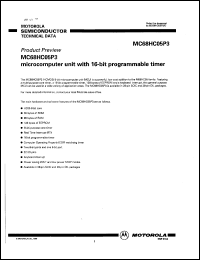 MC68HC05P3 datasheet: Microcomputer unit with 16-bit programmable timer. MC68HC05P3