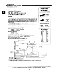 MC145050P datasheet: 10-bit A/D converter with serial interface. MC145050P