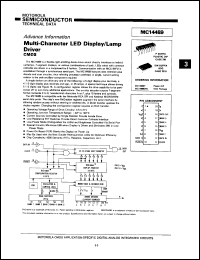 MC14489P datasheet: Multi-character LED display/lamp driver. MC14489P