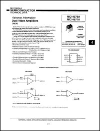 MC14576AP datasheet: Dual video amplifier. MC14576AP