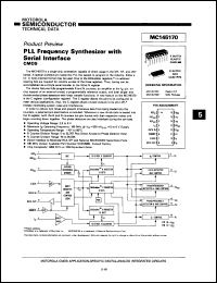 MC145170D datasheet: PLL frequency synthesizer with serial interface. MC145170D