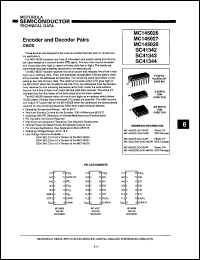 MC145027DW datasheet: Encoder and decoder pair CMOS. MC145027DW