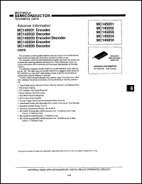 MC145033DW datasheet: Encoder/decoder. MC145033DW