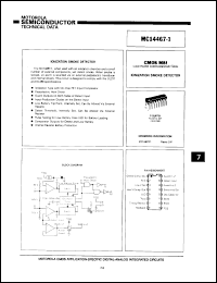 MC14467P1 datasheet: Ionization smoke detector. MC14467P1