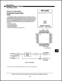 MC141620FU datasheet: Enhanced comb filter. MC141620FU