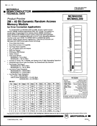 MCM40L200SG80 datasheet: 2Mx40 bit dynamyc random access memory module. Fast access time 80ns. MCM40L200SG80