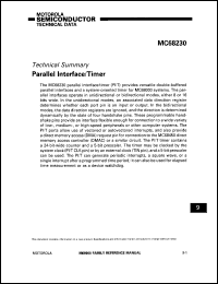 MC68230 datasheet: Parallel interface/timer. MC68230