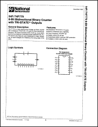 74F779PCX datasheet: 8-bit bidirectional binary counter with TRI-STATE outputs. Devices shipped in 13 inches reels. 74F779PCX