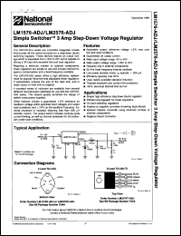 LM1576K-ADJ datasheet: Simple switcher 3 Amp step-down voltage regulator. LM1576K-ADJ