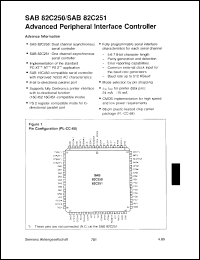 SAB82C251-N datasheet: Advanced peripheral interface controller (1 serial port, 1 parallel port). SAB82C251-N