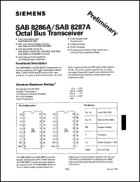 SAB8287A-P datasheet: Octal bus transceiver, inverting (plastic). SAB8287A-P