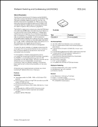 PEB2245-N datasheet: Multipoint switching and conferencing unit (MUSAC). PEB2245-N