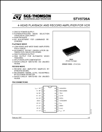 STV5726A datasheet: 4-HEAD PLAYBACK AND RECORD AMPLIFIER FOR VCR STV5726A