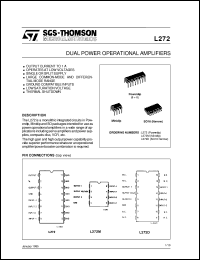 L272 datasheet: DUAL POWER OPERATIONAL AMPLIFIER L272