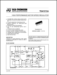 TDA7272A datasheet: HIGH PERFORMANCE MOTOR SPEED REGULATOR TDA7272A