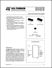 HCF4527B datasheet: BCD RATE MULTIPLEXER HCF4527B