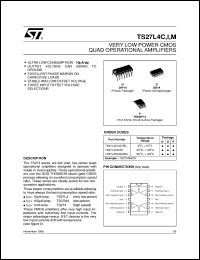 TS27L4ACN datasheet: VERY LOW POWER QUAD CMOS OP-AMPS TS27L4ACN