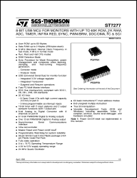 ST72771N5B1 datasheet: 8-BIT MICROCONTROLLER (MCU) FOR MONITORS WITH 60K ROM, 2K RAM, ADC, TIMER, INFRARED, SYNC, PWM/BRM, DDC DMA, I2C, SCI QFP64 SDIP56 ST72771N5B1