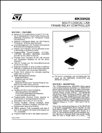 MK50H28Q datasheet: MULTI LOGICAL LINK FRAME RELAY CONTROLLER MK50H28Q