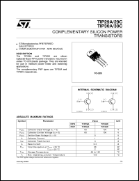 TIP30A datasheet: COMPLEMENTARY SILICON POWER TRANSISTORS TIP30A