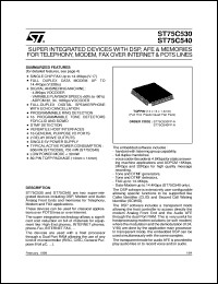 ST75C540 datasheet: HIGH SPEED FAX, ANSWERING MACHINE, HANDS-FREE DEVICE ST75C540