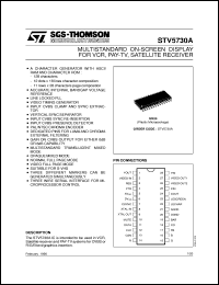 STV5730A datasheet: MULTISTANDARD ON-SCREEN DISPLAY FOR VCR, PAY-TV, SATELLITE RECEIVER STV5730A