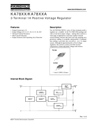 KA7818A
 datasheet: 3-Terminal 1A Positive Voltage Regulator KA7818A

