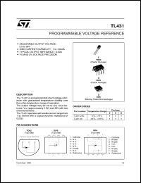 TL431CN datasheet: PROGRAMMABLE VOLTAGE REFERENCE TL431CN