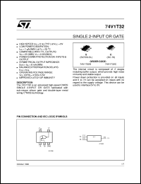 74V1T32 datasheet: SINGLE 2-INPUT OR GATE 74V1T32